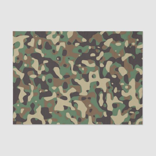 GI Camouflage Militaire Feestviering Party Tissuepapier (Voorkant)