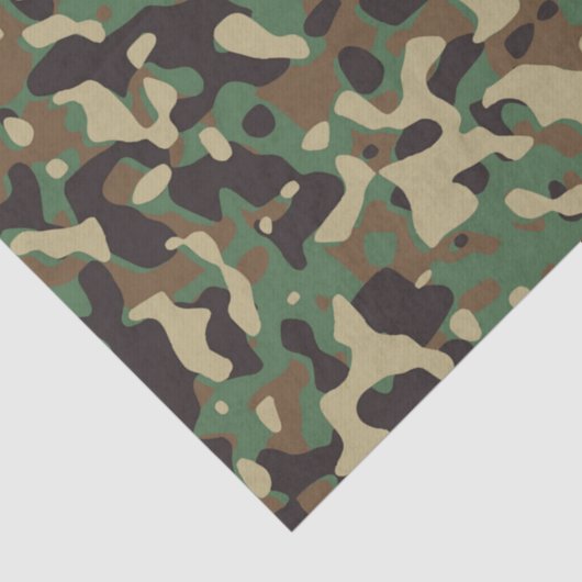 GI Camouflage Militaire Feestviering Party Tissuepapier (Detail)