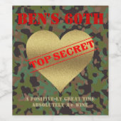 GI Camouflage Party Hartige Wijn Etiketten (Enkel label)