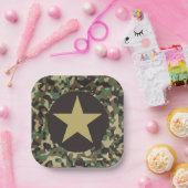 GI Camouflage Soldaat Joe Militaire Feestborden Papieren Bordje (Feest)