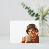 GI Cuppa Joe Briefkaart (Staand voorkant)