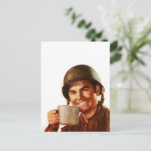 GI Cuppa Joe Briefkaart (Staand voorkant)
