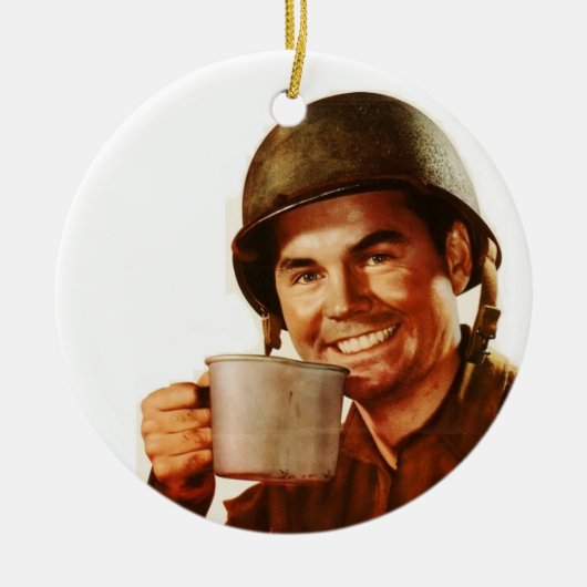 GI Cuppa Joe Keramisch Ornament (Voorkant)