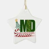GI GASTROENTEROLOGIST MERRY CHRISTMAS KERAMISCH ORNAMENT (Rechts)