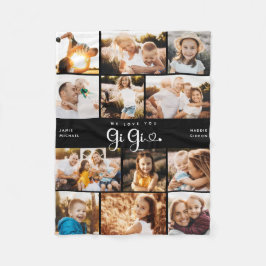 Gi Gi We houden van je hart Moderne fotocollage Fleece Deken