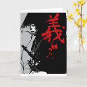 GI het Donkere Wenskaart van Samoeraien Kaart (Gele Bloem)