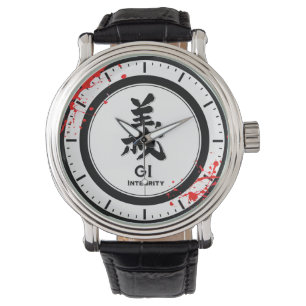 GI Integriteit bushido deugdelijkheid samurai kanj Horloge