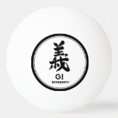 GI integriteitsbushido deugd samurai kanji tattoo Pingpongbal (Voorkant)