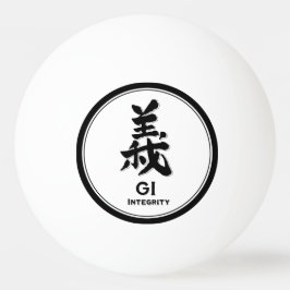 GI integriteitsbushido deugd samurai kanji tattoo Pingpongbal