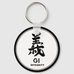 Gi Integrity Eerlijkheid bushido deugd samurai kan Sleutelhanger