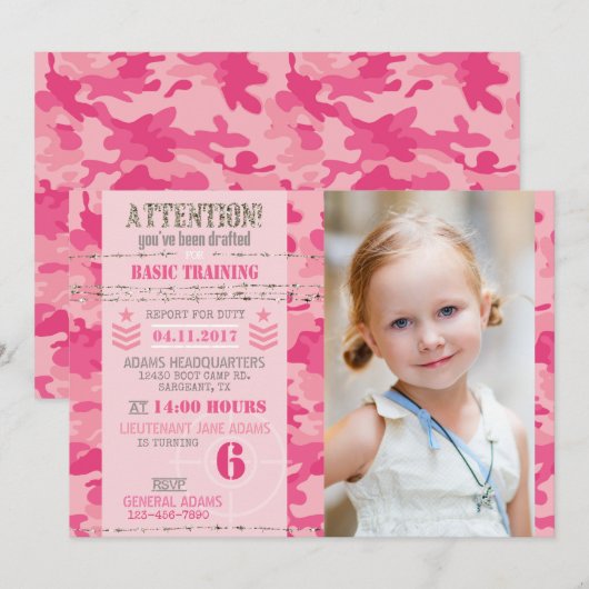 GI Jane Army Camouflage Kaart (Voorkant / Achterkant)