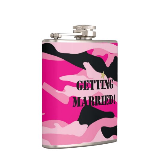 GI Jane Militaire Camouflage Bruid Tien Te Worden Heupfles (Rechts)