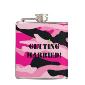 GI Jane Militaire Camouflage Bruid Wordt Heupfles (Voorkant)