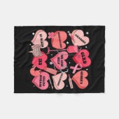 Gi Nurse Valentine Hearts Candy Gastroenterology E Fleece Deken (Voorkant (Horizontaal))