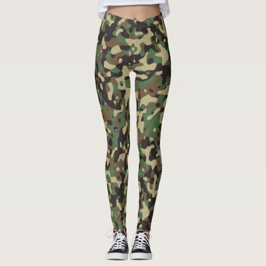 GI Soldaat Militaire Camouflage de heer Mrs Shower Leggings (Voorkant)