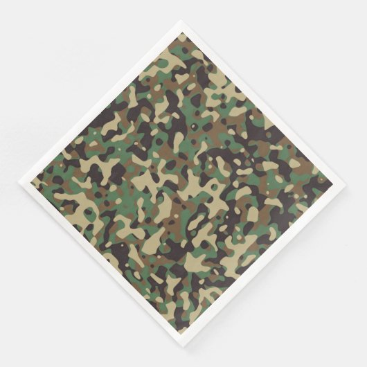 GI Soldier Camouflage Militaire Feest Servetten (Hoek)