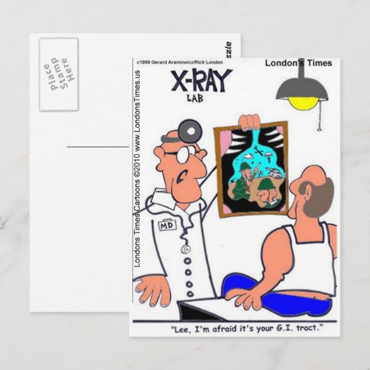 GI Tract Funny Gastrointestinale T - shirts Giften Briefkaart (Voorkant / Achterkant)