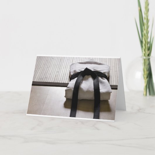 Gi van het judo op mat Tatami Kaart (Voorkant)