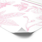 Gia | Aangepaste Roze Teddybeer Nursery Design Perfect Poster (Hoek)