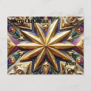 GIA ~ KERST ~ 3D sterrenpatroon ~ Briefkaart