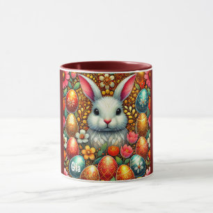 GIA ~ PAAS KONIJN Eieren Bloemen ~ Mok