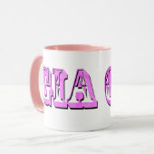 Gia, Roze naam Logo, Mok (Voorkant links)