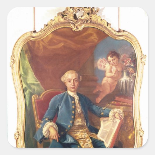 Giacomo Casanova Vierkante Sticker (Voorkant)
