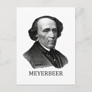 Giacomo Meyerbeer, zwart Briefkaart