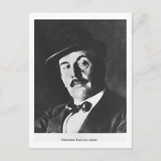 Giacomo Puccini (1858-1924) 1924 (fotolitho) (b/w Briefkaart (Voorkant)