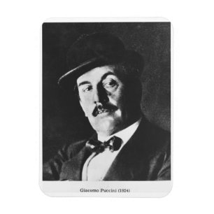 Giacomo Puccini (1858-1924) 1924 (fotolitho) (b/w Magneet