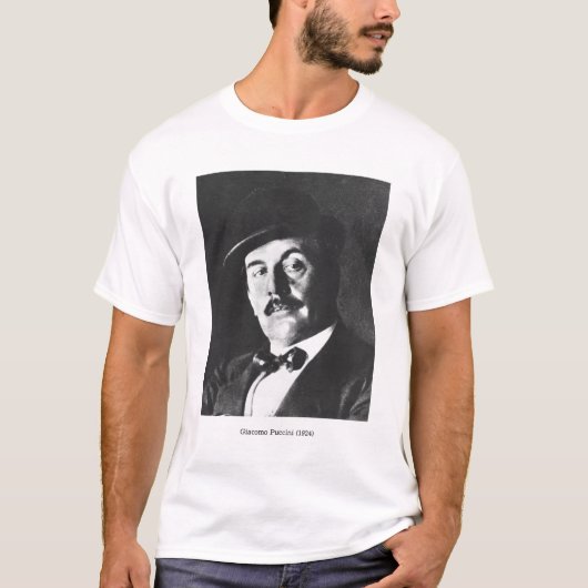 Giacomo Puccini (1858-1924) 1924 (fotolitho) (b/w T-shirt (Voorkant)