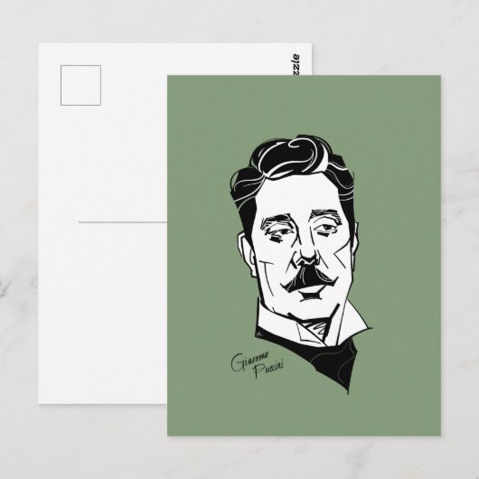 Giacomo Puccini Briefkaart (Voorkant / Achterkant)