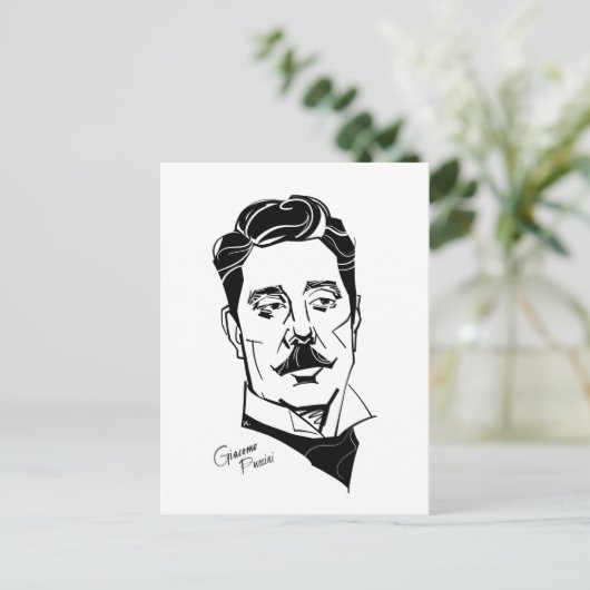 Giacomo Puccini Briefkaart (Staand voorkant)
