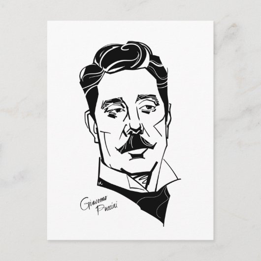Giacomo Puccini Briefkaart (Voorkant)