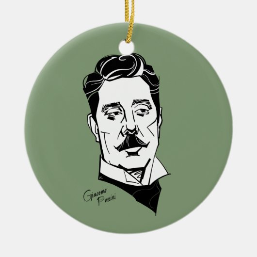 Giacomo Puccini Keramisch Ornament (Voorkant)