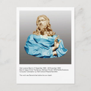Gian Lorenzo Bernini Buste van Christus 1679 Briefkaart