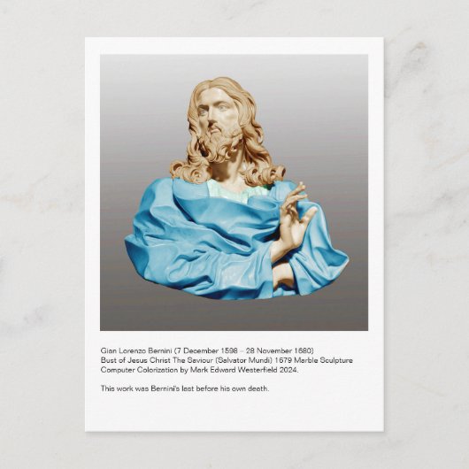 Gian Lorenzo Bernini Buste van Christus 1679 Briefkaart (Voorkant)