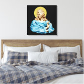Gian Lorenzo Bernini Buste van Christus 1679 Canvas Afdruk (Insitu (Slaapkamer))
