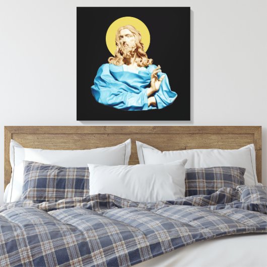 Gian Lorenzo Bernini Buste van Christus 1679 Canvas Afdruk (Insitu (Slaapkamer))
