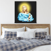 Gian Lorenzo Bernini Buste van Christus 1679 Canvas Afdruk (Insitu (Slaapkamer))
