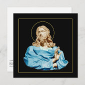 Gian Lorenzo Bernini Buste van Christus 1679 Feestdagenkaart (Voorkant / Achterkant)
