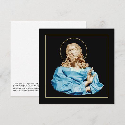 Gian Lorenzo Bernini Buste van Christus 1679 Feestdagenkaart (Voorkant / Achterkant)