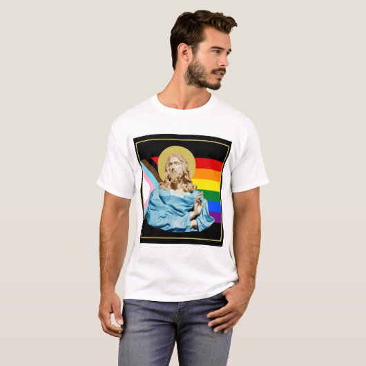 Gian Lorenzo Bernini Buste van Christus 1679 PRIDE T-shirt (Voorkant volledig)