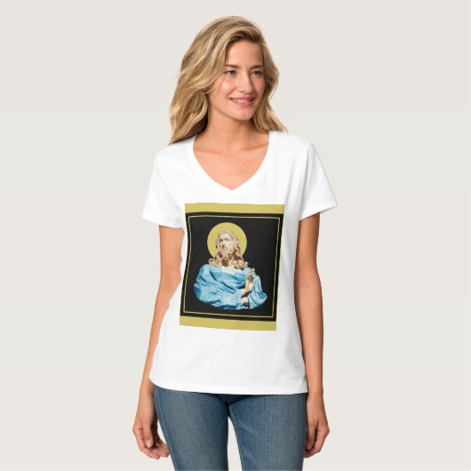Gian Lorenzo Bernini Buste van Christus 1679 T-shi T-shirt (Voorkant volledig)