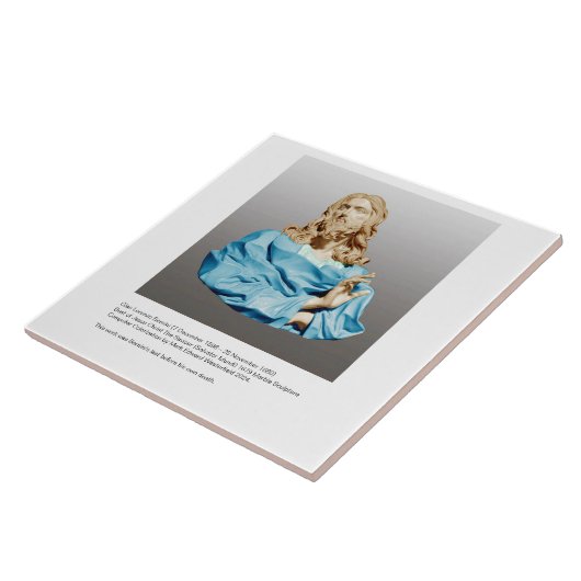 Gian Lorenzo Bernini Buste van Christus 1679 Tegeltje (Zijkant)