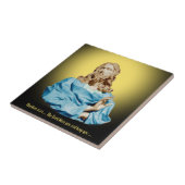 Gian Lorenzo Bernini Buste van Christus 1679 Tegeltje (Zijkant)