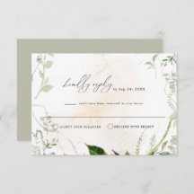 GIANNA Bohemian Etherial Greenery RSVP Briefkaart