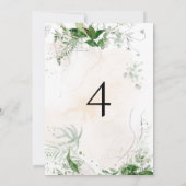 GIANNA Boho Etheral Greenery  Table Number Kaart (Achterkant)