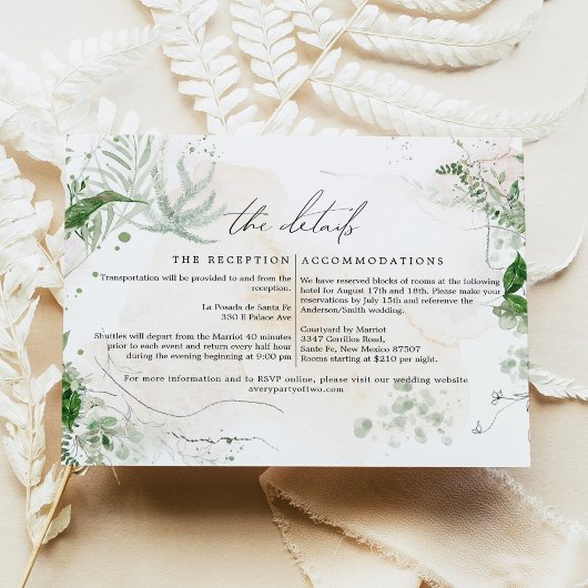 GIANNA Boho Etherial Greenery Wedding Details Kaar Kaart