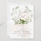 GIANNA Etherial Greenery Garden Save the Date Kaart (Voorkant)